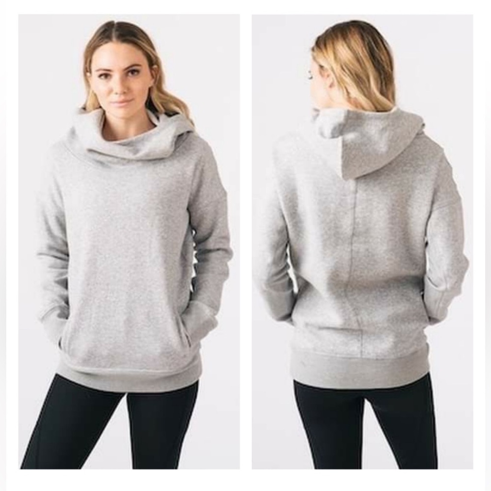 ZYIA Heather Gray Cowl Neck Sweatshirt